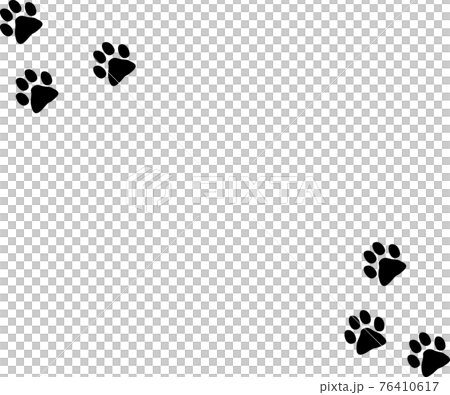 Cute cat footprint "silhouette" 76410617