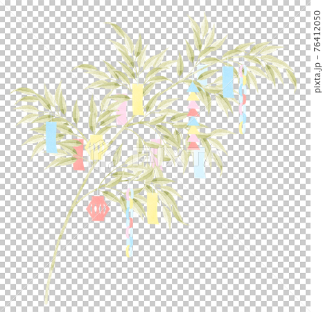 Illustration of Tanabata decoration 76412050