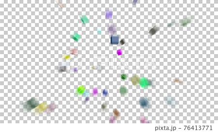 CGキューブ 多数の転がる立方体の背景素材 ブラスと効果 CGキューブ 多数の転がる立方体の背景素材 ブラスと効果 76413771