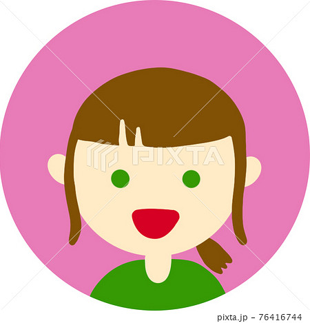 ゆるくてかわいい女性アイコン24のイラスト素材