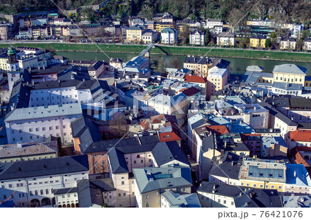 panorama of the Austrian city of Salzburg 76421076