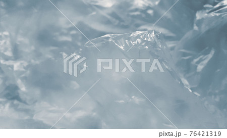 Texture of polyethylene or cellophane, close up Texture of polyethylene or cellophane, close up 76421319