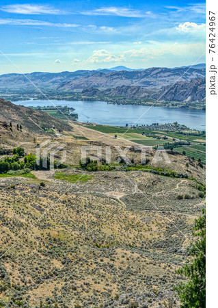 Scenic view of the landscape on sunny summer day 76424967