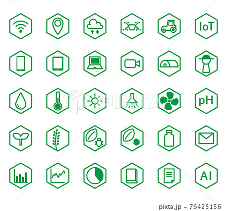 スマート農業 アイコン イラストセット スマート農業 アイコン イラストセット 76425156