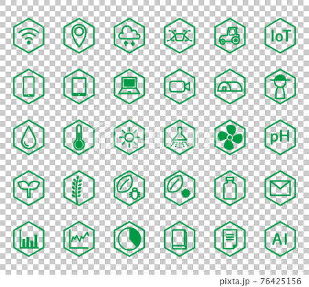 スマート農業 アイコン イラストセット スマート農業 アイコン イラストセット 76425156