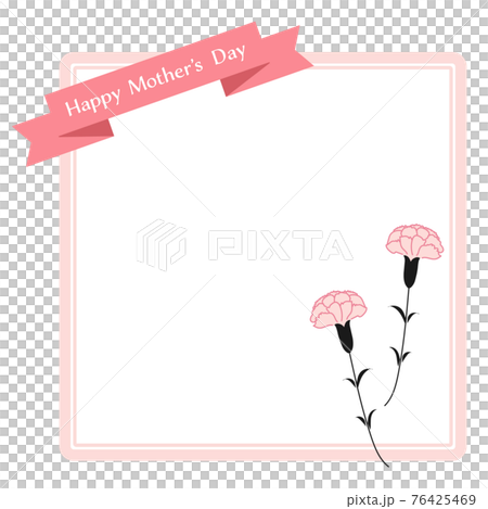 母親節粉色康乃馨圖框 76425469