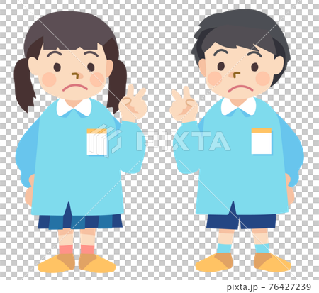 玩石頭剪刀布變成孩子的幼兒園孩子（choki） 76427239