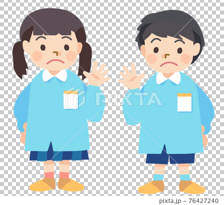 玩石頭剪刀布成為孩子的幼兒園孩子（par） 76427240