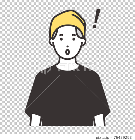 Male restaurant izakaya clerk facial expression surprised 76429298