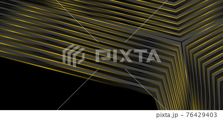 Abstract Backgrounds Striped golden line and dark black. Diagonal and geometric elegance design applicable for website banner, flyer, poster and advertising.	 76429403