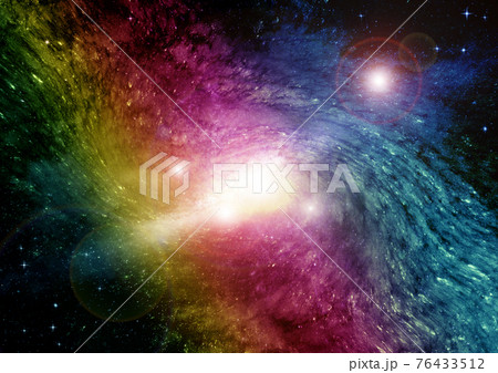 galaxy in a free space. 3D rendering 76433512