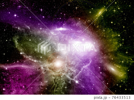 galaxy in a free space. 3D rendering 76433513