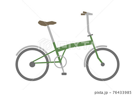 緑色のマウンテンバイクのイラストのイラスト素材