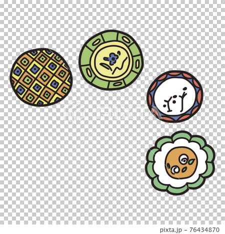 九谷焼の手描き風イラストのイラスト素材 [76434870] - PIXTA