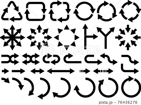 リサイクルと矢印のイラスト素材集のイラスト素材
