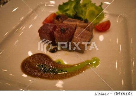 鎌倉プリンスホテルのレストランで食べたディナーの写真素材 鎌倉プリンスホテルのレストランで食べたディナーの写真素材