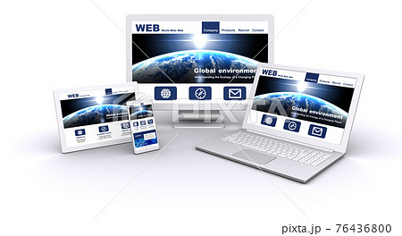 レスポンシブ ウェブサイト デザイン 76436800