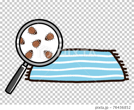 ダニのいるマット カーペットのイラスト素材