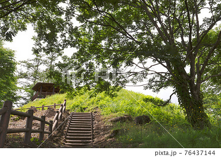 真室川公園の風景 山形県真室川町の写真素材