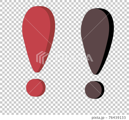 3D style exclamation mark illustration icon 76439133