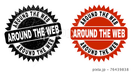 AROUND THE WEB Black Rosette Watermark with...のイラスト素材 [76439838] - PIXTA