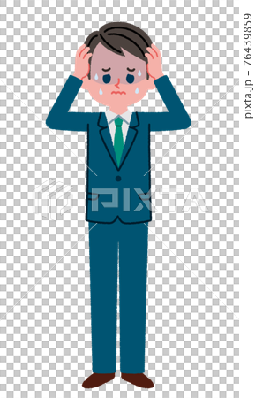 Illustration of a man in a worried suit Illustration of a man in a worried suit 76439859