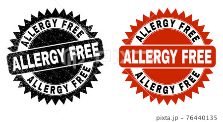 ALLERGY FREE Black Rosette Stamp Seal with Unclean Style 76440135