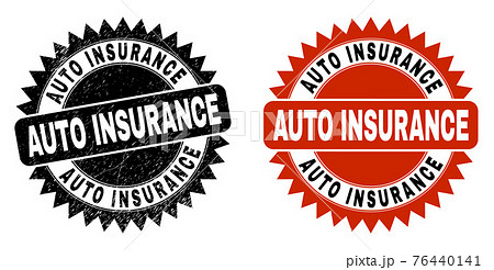 AUTO INSURANCE Black Rosette Watermark with Grunged Style AUTO INSURANCE Black Rosette Watermark with Grunged Style 76440141