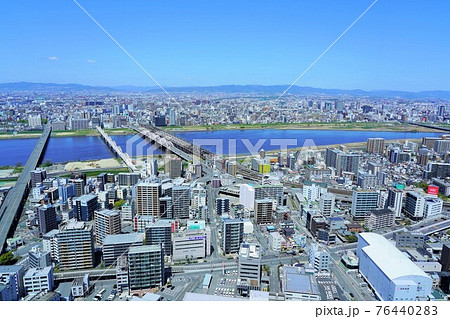 梅田スカイビルからの眺め(淀川方面) 梅田スカイビルからの眺め(淀川方面) 76440283