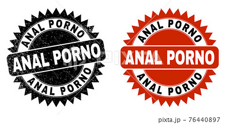 ANAL PORNO Black Rosette Seal with Grunged Surface 76440897