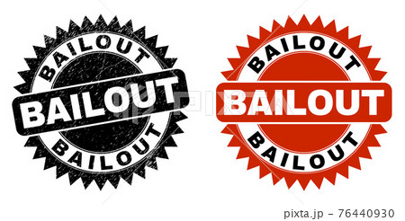 BAILOUT Black Rosette Stamp Seal with Rubber Texture BAILOUT Black Rosette Stamp Seal with Rubber Texture 76440930