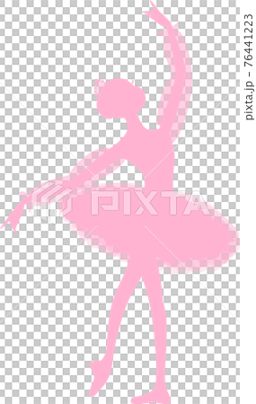 ピンクのシルエットのバレリーナ ピンクのシルエットのバレリーナ 76441223