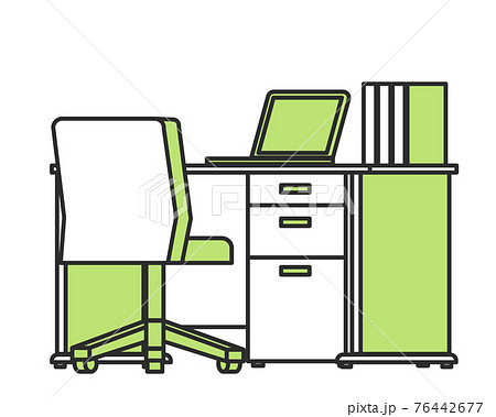 パソコンが置かれたデスクのイラスト素材のイラスト素材