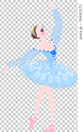 ブルーの衣装のバレリーナ 76442872