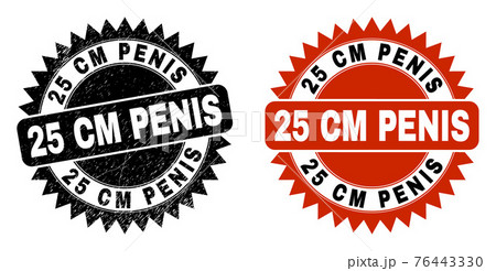 25 CM PENIS Black Rosette Stamp Seal with Grunge Style 25 CM PENIS Black Rosette Stamp Seal with Grunge Style 76443330
