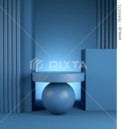 Modern Minimal Mockup Blue Podium Geometry Composition Abstract Background 3d Render Modern Minimal Mockup Blue Podium Geometry Composition Abstract Background 3d Render 76443571