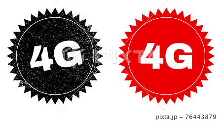 4G Black Rosette Stamp Seal with Scratched Texture 4G Black Rosette Stamp Seal with Scratched Texture 76443879