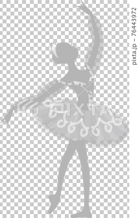 灰色剪影芭蕾舞女演員 灰色剪影芭蕾舞女演員 76443972