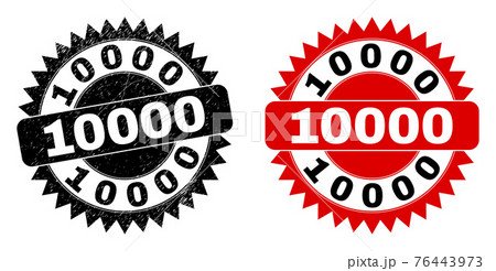 10000 Black Rosette Stamp with Corroded Style 76443973
