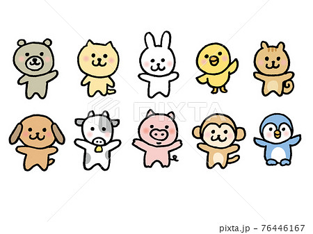 かわいい動物たち かわいい動物たち 76446167