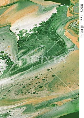 Acrylic Fluid Art. Natural green and yellow colors flow on canvas. Digital decor. Abstract stone background or texture Acrylic Fluid Art. Natural green and yellow colors flow on canvas. Digital decor. Abstract stone background or texture 76448066