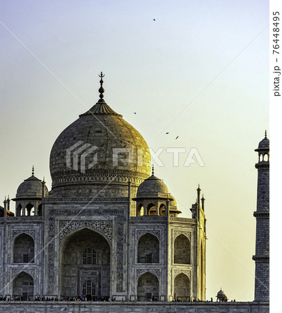 Picture of Crown of the Palaces - Taj Mahal with flying ravens in Agra, Uttar Pradesh, India Picture of Crown of the Palaces - Taj Mahal with flying ravens in Agra, Uttar Pradesh, India 76448495
