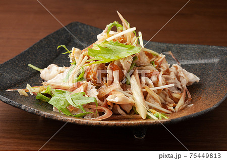 ミョウガと水菜の冷しゃぶサラダ ミョウガと水菜の冷しゃぶサラダ 76449813