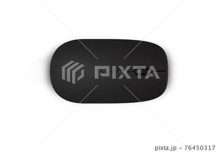 Wireless black mouse. Isolated on white background with clipping path 76450317