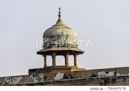 Tower on Agra Red Fort walls in Agra, Uttar Pradesh, India Tower on Agra Red Fort walls in Agra, Uttar Pradesh, India 76450579