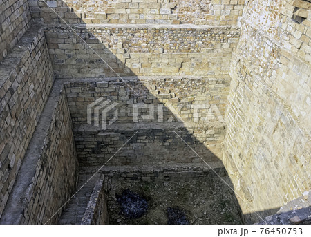 Abandoned ruins of Tughlaqabad Fort in New Delhi, India 76450753