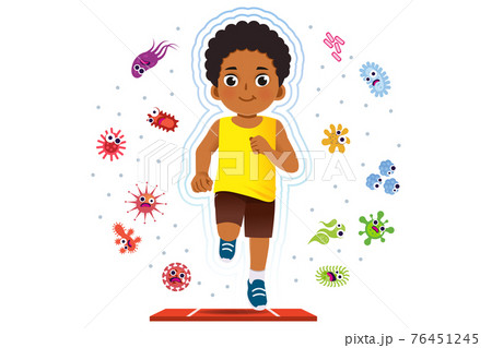 African boy running to good healthy. African boy running to good healthy. 76451245