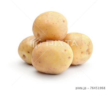 Heap of fresh potatoes isolated. Heap of fresh potatoes isolated. 76451968
