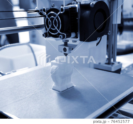 The process of working 3D printer and creating a three-dimensional object The process of working 3D printer and creating a three-dimensional object 76452577