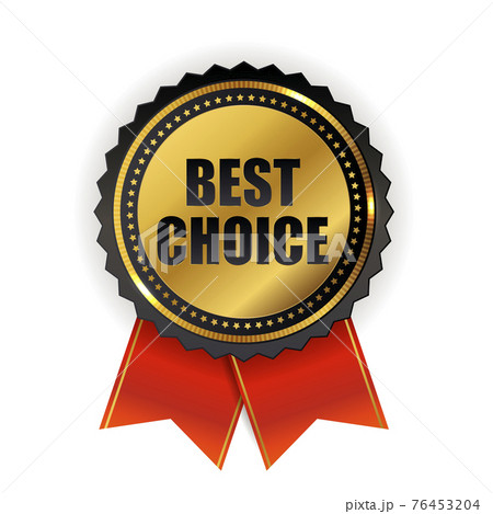 Best choice golden quality label sign. Vector illustration 76453204